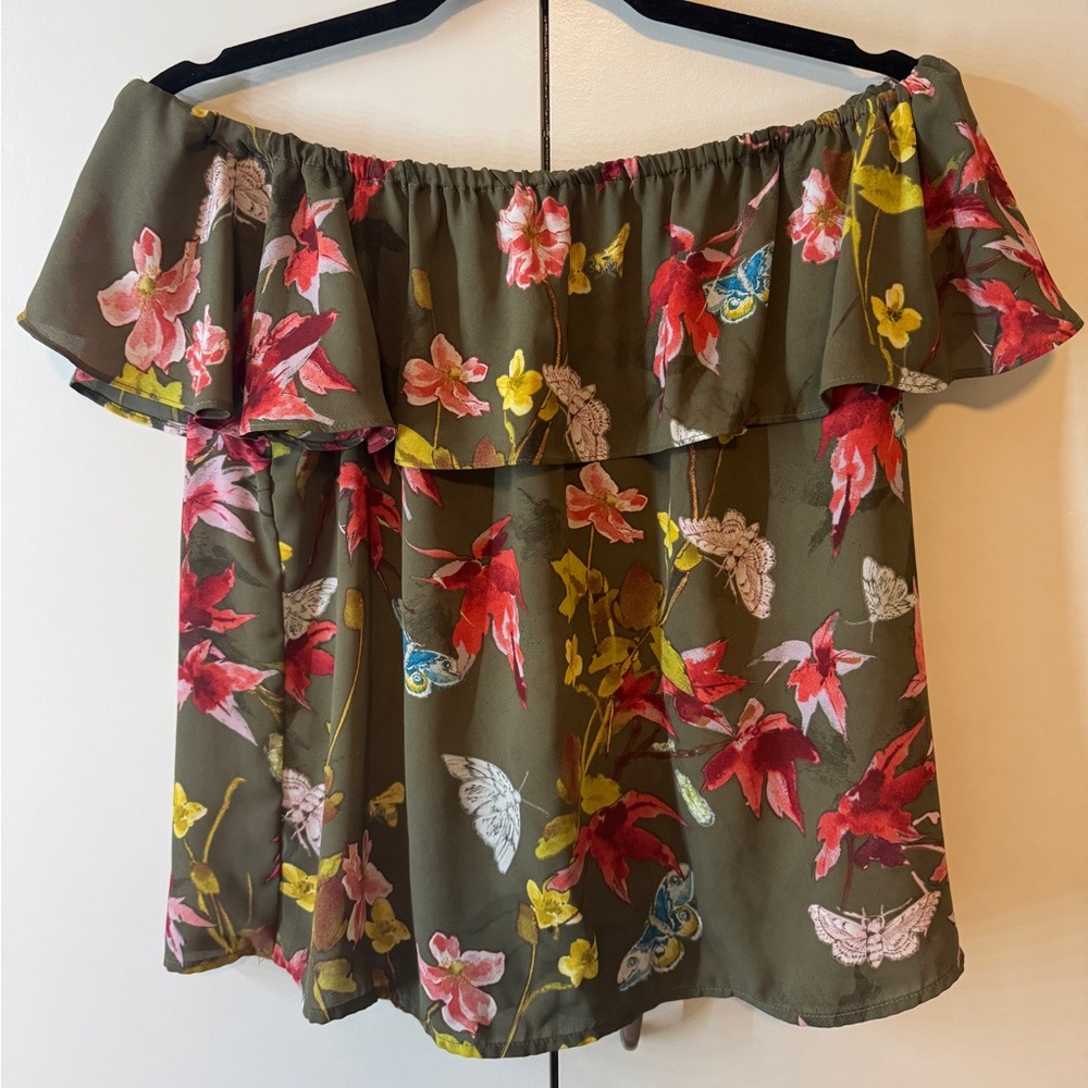 Anthropologie off the shoulder blouse